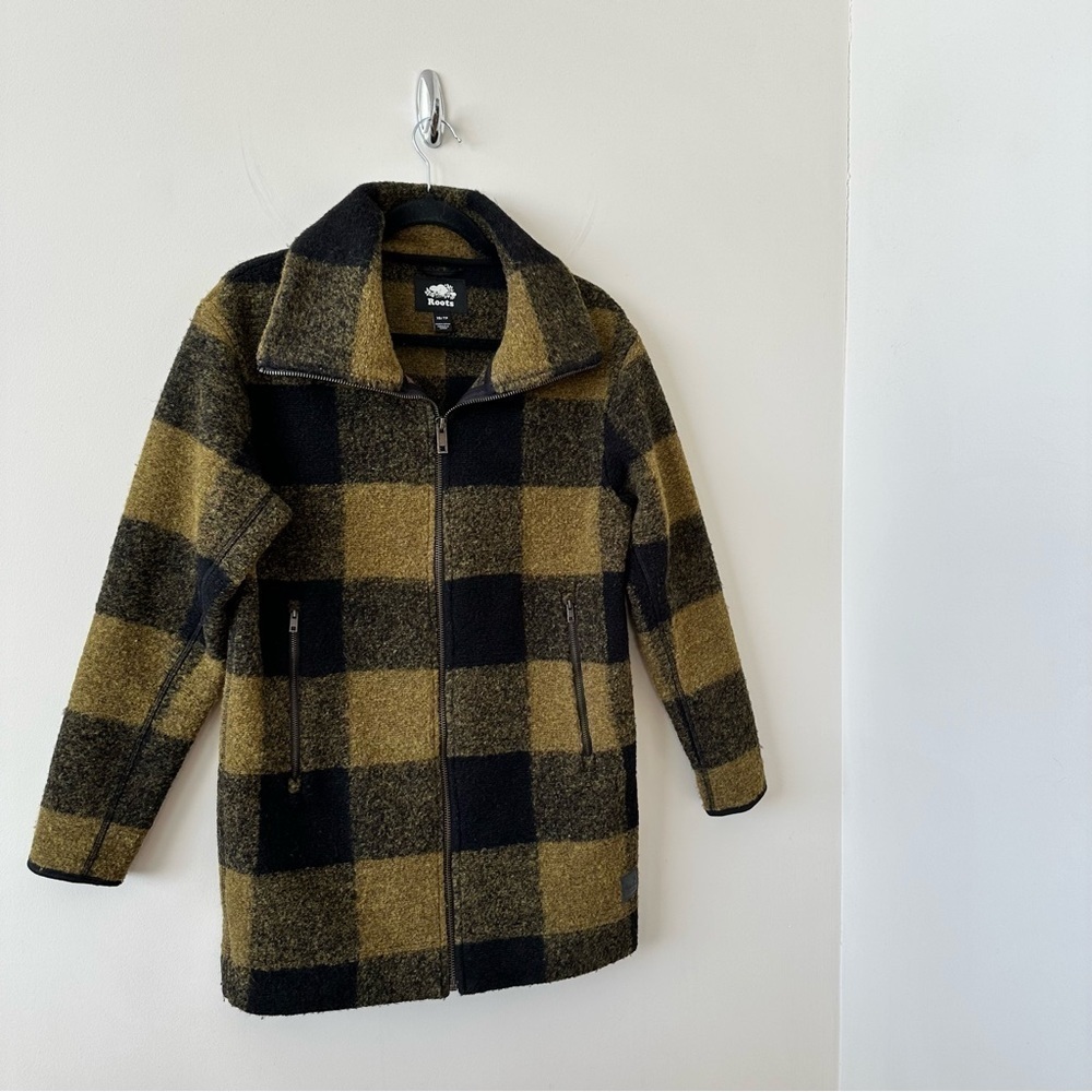 ROOTS-Wool Blend Seymour Plaid Winter Shacket/Jacket (Size:XS) - Picture 6 of 11